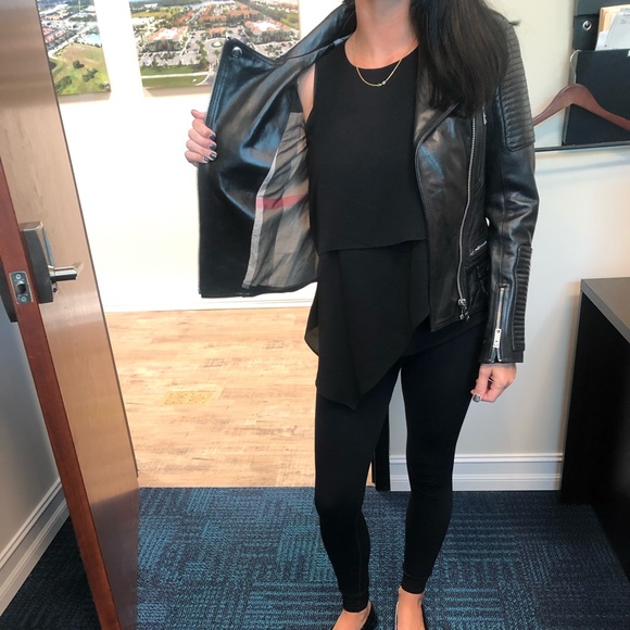 Burberry Women's Leather Bomber Jacket - Picture 7 of 8